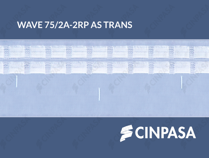  Perfect Wave Tape with 2 Pockets, Type A, Asymmetrical with Markings, Transparent 